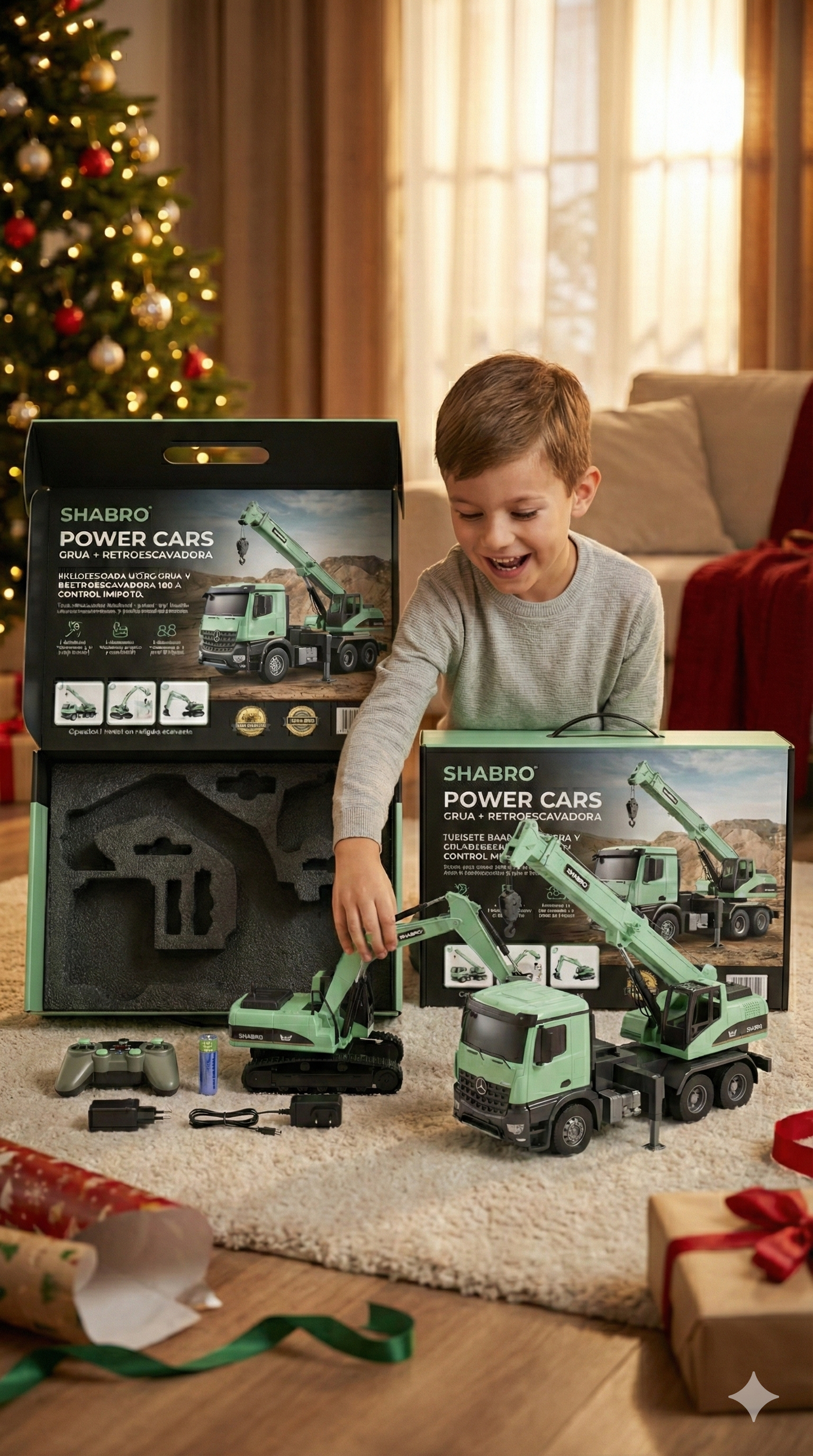 TITANBUILDERS RC DUO BY SHABRO GRÚA + RETROEXCAVADORA A CONTROL REMOTO 🔥🚚