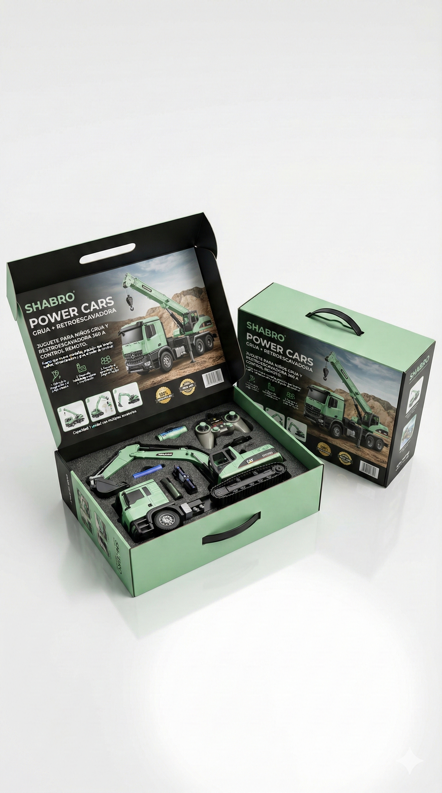 TITANBUILDERS RC DUO BY SHABRO GRÚA + RETROEXCAVADORA A CONTROL REMOTO 🔥🚚